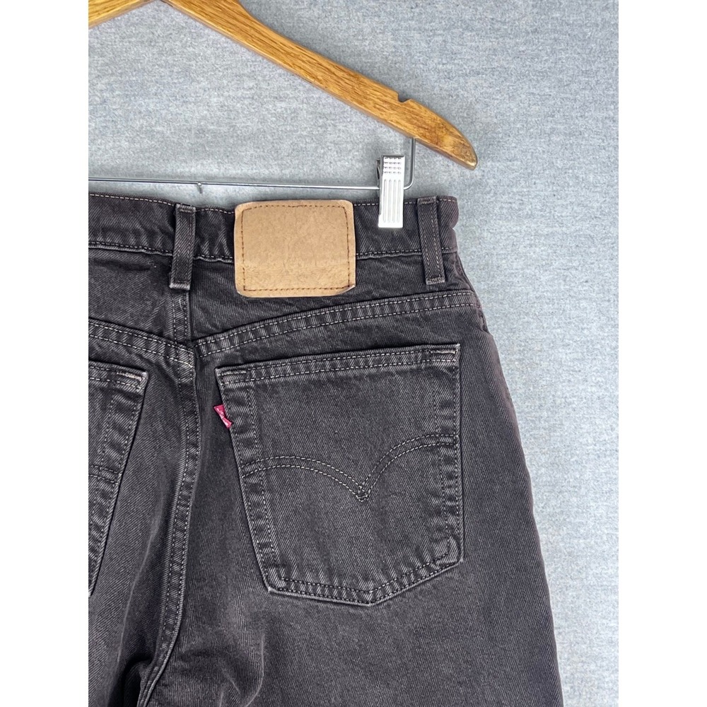 Vintage Levis High Waisted Faded Mocha Straight Leg Raw Hem Jeans 10 Reg 28x24